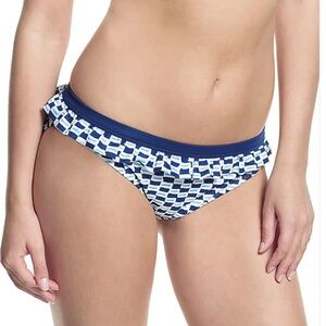 NWT Cleo by Panache “Lucille Frille” Nautical Navy/Green Bikini Bottom
